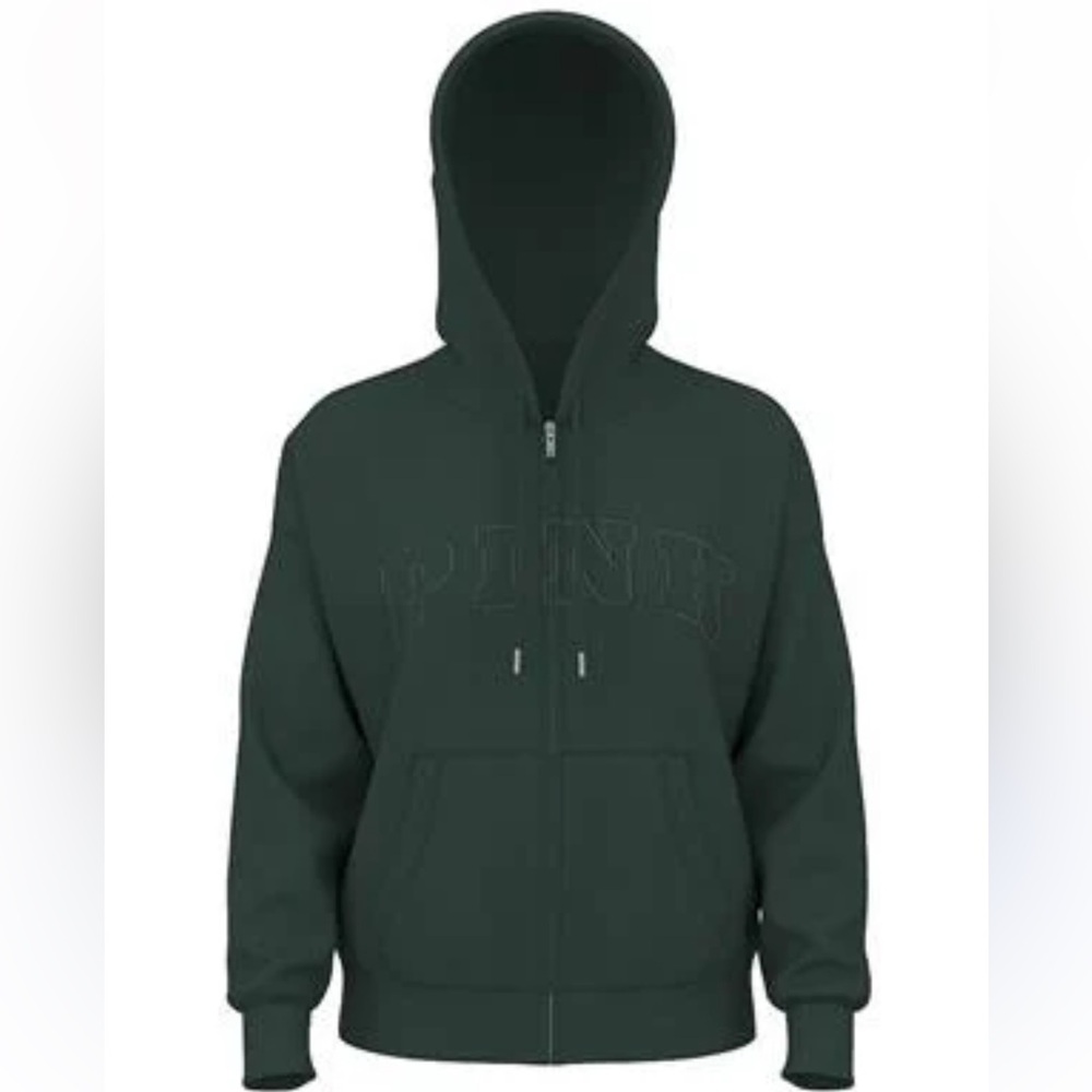 NEW PINK CAMPUS FLEECE FULL ZIP HOODIE SIZE: XL